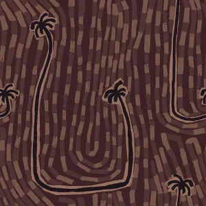 Palm Drift Earthy Brown Wallpaper by Urban Road, a Wallpaper for sale on Style Sourcebook