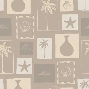 Coastal Archives Stone Wallpaper by Urban Road, a Wallpaper for sale on Style Sourcebook