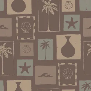 Coastal Archives Brown Wallpaper by Urban Road, a Wallpaper for sale on Style Sourcebook