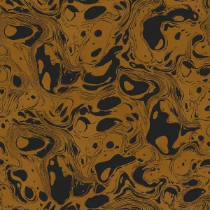 Fluid Golden Ochre Wallpaper by Urban Road, a Wallpaper for sale on Style Sourcebook