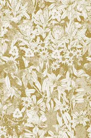 Monochrome Natives II Mustard Wallpaper by Urban Road, a Wallpaper for sale on Style Sourcebook