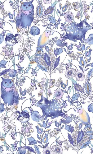 Quoll Floral Indigo Wallpaper by Urban Road, a Wallpaper for sale on Style Sourcebook