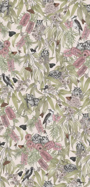 Sugar Gliders Light Blush Wallpaper by Urban Road, a Wallpaper for sale on Style Sourcebook