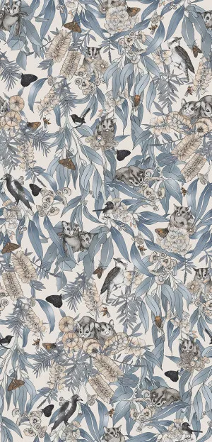 Sugar Gliders Muted Blue Wallpaper by Urban Road, a Wallpaper for sale on Style Sourcebook