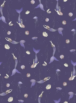 Mermaids Violet Wallpaper by Urban Road, a Wallpaper for sale on Style Sourcebook
