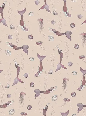 Mermaids Light Pink Wallpaper by Urban Road, a Wallpaper for sale on Style Sourcebook