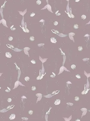 Mermaids Muted Pink Wallpaper by Urban Road, a Wallpaper for sale on Style Sourcebook