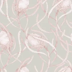 Banksia Mono Blush Wallpaper by Urban Road, a Wallpaper for sale on Style Sourcebook