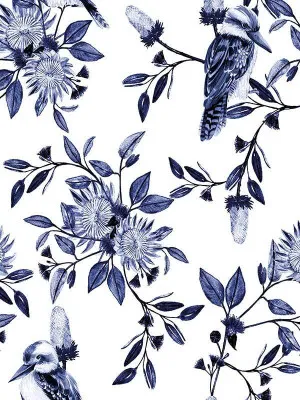 Kookaburra Indigo Wallpaper by Urban Road, a Wallpaper for sale on Style Sourcebook