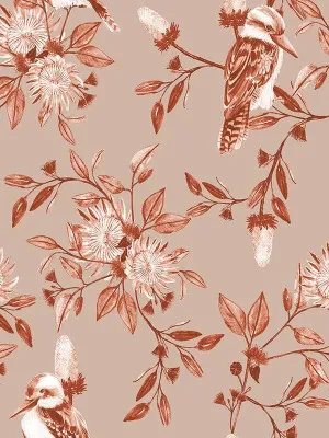 Kookaburra Terracotta Wallpaper by Urban Road, a Wallpaper for sale on Style Sourcebook