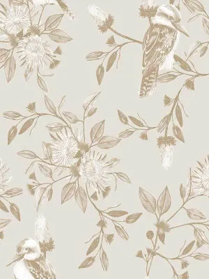 Kookaburra Natural Wallpaper by Urban Road, a Wallpaper for sale on Style Sourcebook