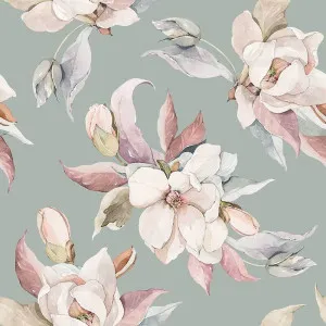 Sweet Magnolia Sage Wallpaper by Urban Road, a Wallpaper for sale on Style Sourcebook