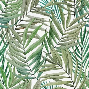 Among the Palms Khaki Wallpaper by Urban Road, a Wallpaper for sale on Style Sourcebook