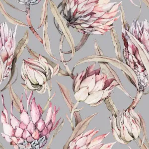 Perfect Proteas Grey Wallpaper by Urban Road, a Wallpaper for sale on Style Sourcebook