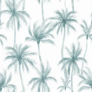Island Breeze Teal Wallpaper by Urban Road, a Wallpaper for sale on Style Sourcebook