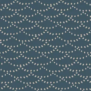 Dotted Scallops Navy Wallpaper by Urban Road, a Wallpaper for sale on Style Sourcebook