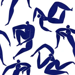Modern Art Indigo Wallpaper by Urban Road, a Wallpaper for sale on Style Sourcebook