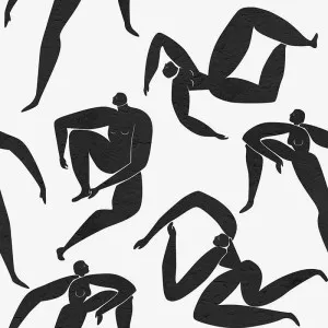 Modern Art Black Wallpaper by Urban Road, a Wallpaper for sale on Style Sourcebook