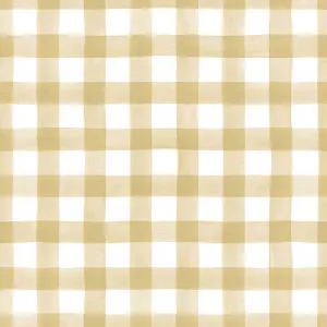 Gingham Mustard Wallpaper by Urban Road, a Wallpaper for sale on Style Sourcebook