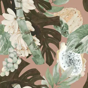 Jungle Tangle Tan Wallpaper by Urban Road, a Wallpaper for sale on Style Sourcebook