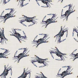 Crabwalk Cove Inky Blue Wallpaper by Urban Road, a Wallpaper for sale on Style Sourcebook