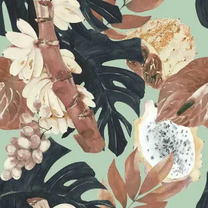 Jungle Tangle Mint Green Wallpaper by Urban Road, a Wallpaper for sale on Style Sourcebook