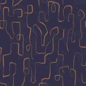 Woven Waters Indigo Blue Wallpaper by Urban Road, a Wallpaper for sale on Style Sourcebook