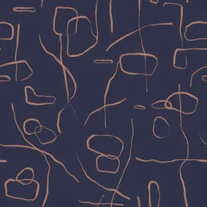 Stone Echoes Indigo Blue Wallpaper by Urban Road, a Wallpaper for sale on Style Sourcebook