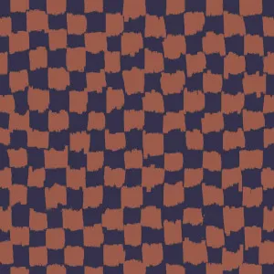 Checkerboard Navy Ember Wallpaper by Urban Road, a Wallpaper for sale on Style Sourcebook