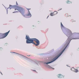 Under the Sea Jelly Purple Wallpaper by Urban Road, a Wallpaper for sale on Style Sourcebook