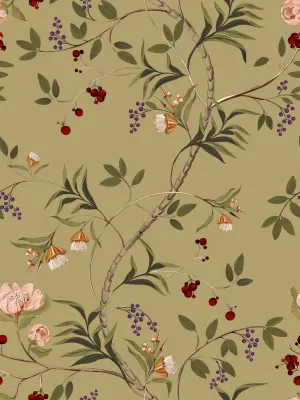 Enchanted Treetop Gumtree Green Wallpaper by Urban Road, a Wallpaper for sale on Style Sourcebook