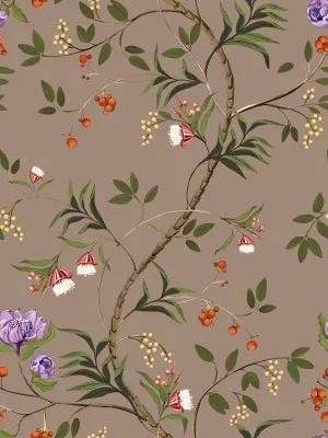 Enchanted Treetop Tawny Brown Wallpaper by Urban Road, a Wallpaper for sale on Style Sourcebook