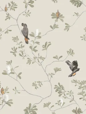 Fluttering Foliage Ivory Feather Wallpaper by Urban Road, a Wallpaper for sale on Style Sourcebook