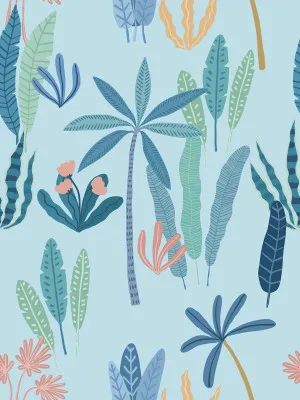 Island Explorer Oasis Blue Wallpaper by Urban Road, a Wallpaper for sale on Style Sourcebook