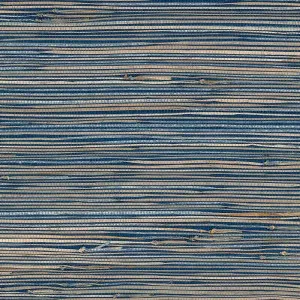 Seabreeze Dark Faux Seagrass Cobalt Wallpaper by Urban Road, a Wallpaper for sale on Style Sourcebook