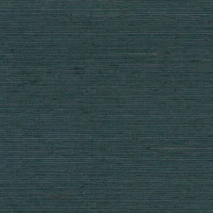 Off the Coast Dark Faux Seagrass Dark Teal Wallpaper by Urban Road, a Wallpaper for sale on Style Sourcebook