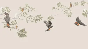 Woodland Birds Sandy Beige Wallpaper by Urban Road, a Wallpaper for sale on Style Sourcebook