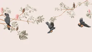 Woodland Birds Blush Pink Wallpaper by Urban Road, a Wallpaper for sale on Style Sourcebook