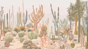 Desert Paradise Muted Terracottas Wallpaper by Urban Road, a Wallpaper for sale on Style Sourcebook