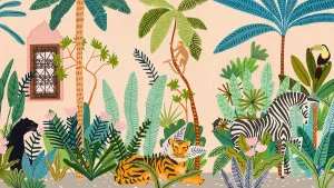 Boho Jungle Dreams Golden Hour Wallpaper by Urban Road, a Wallpaper for sale on Style Sourcebook