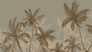 Palm Tree Haze Warm Olive Brown Wallpaper by Urban Road, a Wallpaper for sale on Style Sourcebook