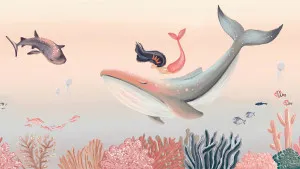 Songs of the Sea Tidepool Pink Wallpaper by Urban Road, a Wallpaper for sale on Style Sourcebook