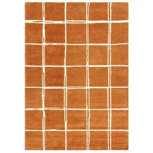 Asiatic Albany Grid Rust by Asiatic London, a Contemporary Rugs for sale on Style Sourcebook