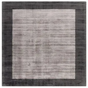 Asiatic Blade Border Charcoal Silver Square by Asiatic London, a Contemporary Rugs for sale on Style Sourcebook