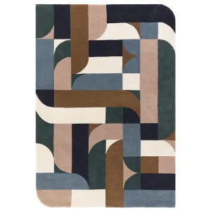 Asiatic Matrix 89 Klotski Teal by Asiatic London, a Contemporary Rugs for sale on Style Sourcebook