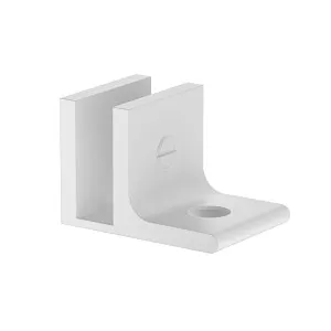 Boston Wall to 12 mm Glass 90 Degree Clamp with Leg White by Estelle, a Bathroom Fixtures for sale on Style Sourcebook