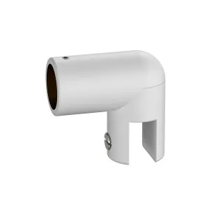 Round Adjustable Glass to Rail Fitting White by Estelle, a Door Hardware for sale on Style Sourcebook