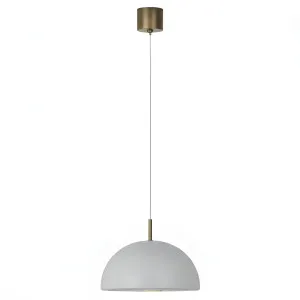 Lighting Republic Dome Air Glass LED Pendant Light with Brass Accent Frosted by Lighting Republic, a Pendant Lighting for sale on Style Sourcebook