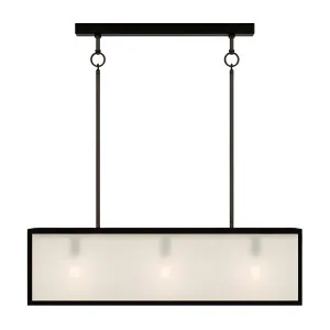 Lighting Republic Dover Linear Pendant with Frosted Glass and Brass Frame 3-Light by Lighting Republic, a Lighting for sale on Style Sourcebook