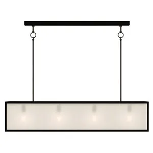 Lighting Republic Dover Linear Pendant with Frosted Glass and Brass Frame 4-Light by Lighting Republic, a Pendant Lighting for sale on Style Sourcebook